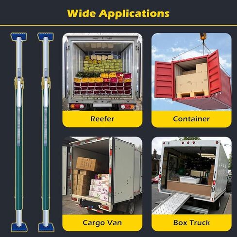 Pickup Truck Bed Divider for Safe Transport Heavy Items, Strong Ratcheting Cargo Bar 51"-107", Enclosed Van Trailers Load Locks with Non-Slip Pad & Spring Design(4.2'-5.5'/130-168cm) in Kuwait