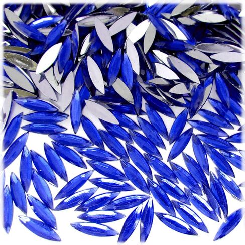 The Crafts Outlet 1,000pc Rhinestones Eye Shaped (Navette) 4x15mm Flatback Fucshia in Saudi Arabia