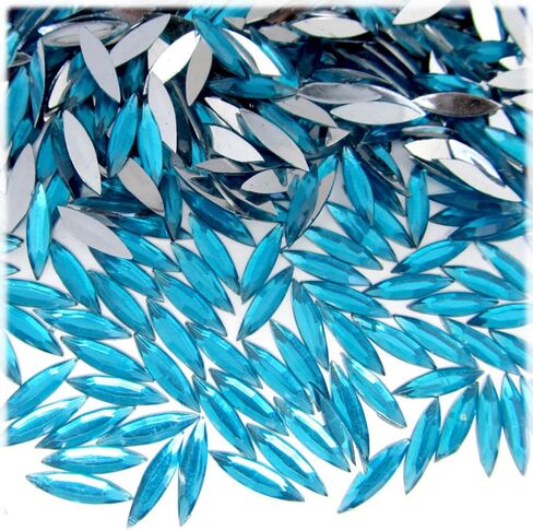 The Crafts Outlet 1,000pc Rhinestones Eye Shaped (Navette) 4x15mm Flatback Fucshia in Saudi Arabia