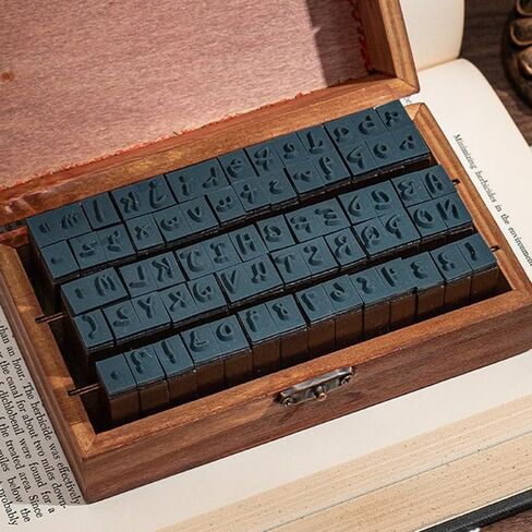 Letter Stamps, 70 Pcs Alphabet Stamps for Clay, Wooden Rubber Letter Number and Symbol Stamp Set for Scrapbooking Supplies DIY Craft Card Making (Regular Script) in Saudi Arabia