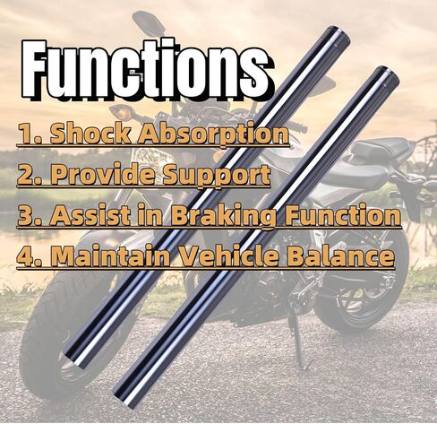2x Brake Suspension Fork Inner Tubes Compatible with Yamaha MT-07 (2014-2022), FZ07 (2015-2017), XSR700 (2018-2023) & MTM690 (2016-2020) in Saudi Arabia