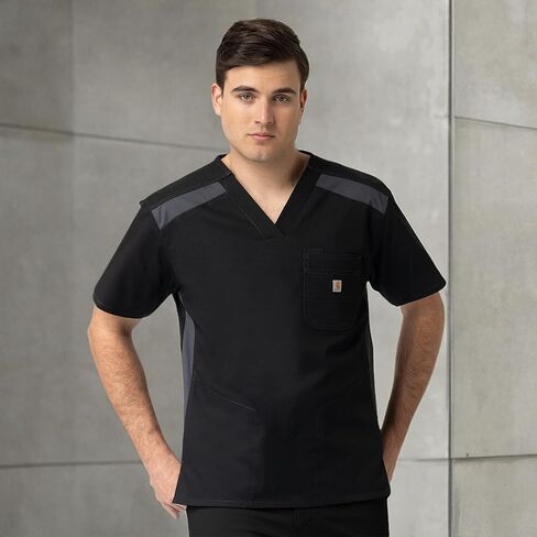 Carhartt Men's 2-Tone Slim Fit V-Neck Scrub Top in Saudi Arabia