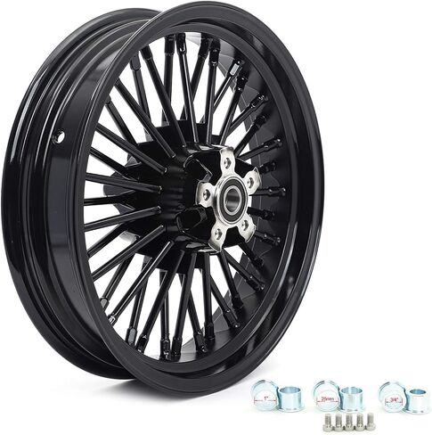 TOFR 21x3.5 العجلات الأمامية 18x3.5 العجلات الخلفية الدهون تكلم ل هارلي سوفتيل فات بوي فات بوي FLSTF 00-06 2000 2001 2002 2003 2004 2005 2006 كروم 21 بوصة + 18 بوصة in Kuwait