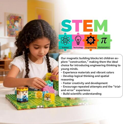 200 قطعة من المكعبات المغناطيسية، مكعبات بناء مغناطيسية، ألعاب تنين مغناطيسية للأطفال من سن 3 سنوات فما فوق، مكعبات مغناطيسية للأولاد، لعبة حسية لألعاب تعلم العلوم والتكنولوجيا والهندسة والرياضيات وهدية مثالية لعيد الميلاد in Kuwait