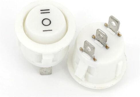LED Illuminated Round Rocker Switch, 20mm, 12V/24V DC, 6A/250V, ON/Off Control with Light Indicator (4Pin redlight ON-Off 1Pcs) in Saudi Arabia