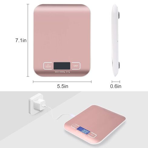 مقياس شحن رقمي، لوحة من الفولاذ المقاوم للصدأ، مقياس بريدي محمول دقيق للحزم، والأعمال التجارية الصغيرة، والمطبخ، والمواد الغذائية، والمصنوعات اليدوية، والسوائل، والبوتيك (بطارية سوداء (5 كجم/1 جرام)) in Kuwait