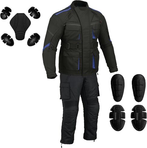 Men’s Motorcycle Suit Waterproof CE Armoured Jacket & Pant | All Weather Motorbiker Gear Cordura Fabric Protective Trouser in Saudi Arabia