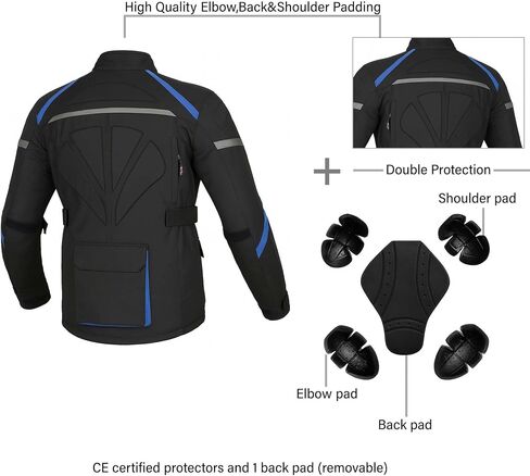 Men’s Motorcycle Suit Waterproof CE Armoured Jacket & Pant | All Weather Motorbiker Gear Cordura Fabric Protective Trouser in Saudi Arabia