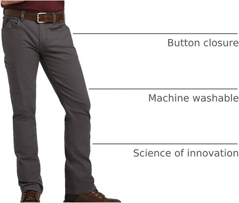 Ariat Male Rebar M7 Slim DuraStretch Made Tough Straight Pant Field كاكي 34W x 30L in Saudi Arabia