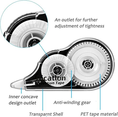 White Correction Tape 10 Pack, Easy Use Roller Applicator, Instant Dry, Jam Free PET Film, Smooth Precise Corrections for School, Office, Home in Saudi Arabia