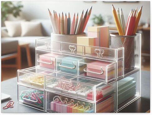 Transparent Mini Drawers Matte Canvas Wall Art 24 * 18 inches Made in USA in Saudi Arabia