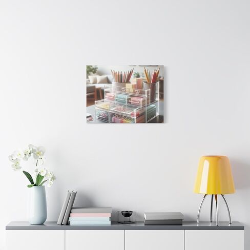 Transparent Mini Drawers Matte Canvas Wall Art 24 * 18 inches Made in USA in Saudi Arabia
