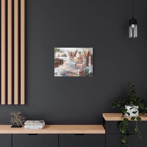 Transparent Mini Drawers Matte Canvas Wall Art 24 * 18 inches Made in USA in Saudi Arabia