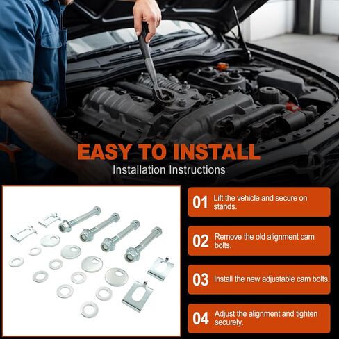طقم مسامير كامة محاذاة قابلة للتعديل لسيارة Ford Expedition 2018-2022، F150 2004-2008، F150 2021-2022، لسيارة Lincoln Mark LT 2006-2008، Navigator 2021-2022 in Saudi Arabia