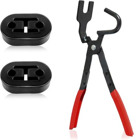 قطعة واحدة من أداة إزالة شماعات العادم وقطعتين من شماعات العادم مع فتحتين، كماشة شماعات عادم غير قابلة للانزلاق مع حلقات مسطحة لفصل شماعات كاتم الصوت، مجموعة أدوات كماشة عوادم عملية in Kuwait