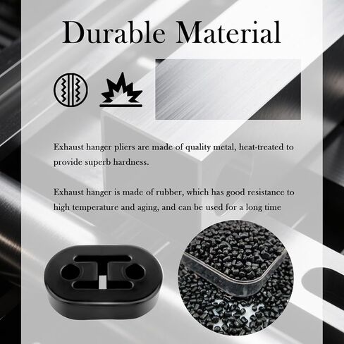 قطعة واحدة من أداة إزالة شماعات العادم وقطعتين من شماعات العادم مع فتحتين، كماشة شماعات عادم غير قابلة للانزلاق مع حلقات مسطحة لفصل شماعات كاتم الصوت، مجموعة أدوات كماشة عوادم عملية in Kuwait