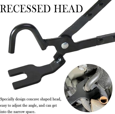 قطعة واحدة من أداة إزالة شماعات العادم وقطعتين من شماعات العادم مع فتحتين، كماشة شماعات عادم غير قابلة للانزلاق مع حلقات مسطحة لفصل شماعات كاتم الصوت، مجموعة أدوات كماشة عوادم عملية in Kuwait