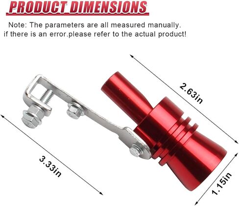 صافرة عادم السيارة من yoRise، صفارة طرف صمام النفخ التلقائي من سبائك الألومنيوم، محاكاة صانع زئير أنبوب ذيل السيارة، أنبوب كاتم صوت السيارة العالمي معزز الصوت لمعظم السيارات (أسود-XL) in Kuwait