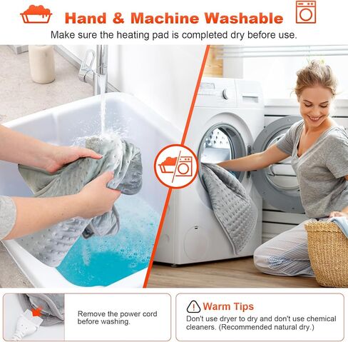 جهاز تدفئة القدمين الكهربائي من لاما، جهاز تدفئة القدمين مزدوج الجانب للرجال والنساء، وسادة تسخين سريعة للقدم مع 6 مستويات لدرجة الحرارة و4 مؤقتات للسرير/عيد الميلاد/المنزل/المكتب، قابل للفصل وقابل للغسل، رمادي in Kuwait