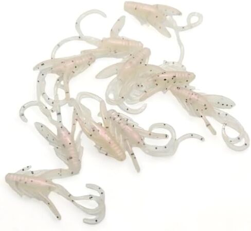 FISHIN ADDICT Nano-Cray 40 مم (1.5 بوصة) طعم صيد جراد البحر الصغير من البلاستيك الناعم - 10 عبوات in Saudi Arabia