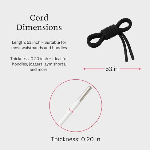 Drawstring Replacement Cord with Aglets – 53 Inch Poly Cotton Drawstring Cord for Hoodies, Sweatpants, Pants & Shorts | Long Draw String for Men’s Clothing | 9 Pack Replacement Kit with Threader Tool in Saudi Arabia