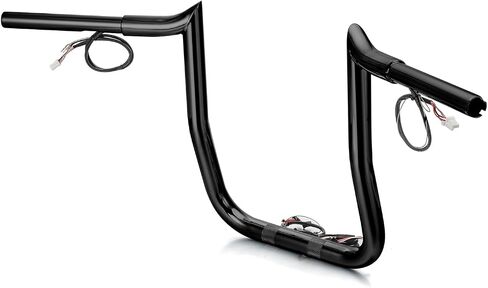 Wsays 12" Rise Pre-Wired Handlebar Bagger Bar-Sharp Ape Handlebar Compatible with Harley Touring Road Glide FLTR/I FLTRX FLTRXS 2015-2023 Black in Saudi Arabia