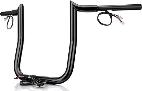 Wsays 12" Rise Pre-Wired Handlebar Bagger Bar-Sharp Ape Handlebar Compatible with Harley Touring Road Glide FLTR/I FLTRX FLTRXS 2015-2023 Black in Saudi Arabia