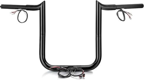 Wsays 12" Rise Pre-Wired Handlebar Bagger Bar-Sharp Ape Handlebar Compatible with Harley Touring Road Glide FLTR/I FLTRX FLTRXS 2015-2023 Black in Saudi Arabia