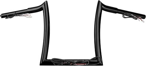 Wsays 12 بوصة مقود سلكي مسبقًا 1-1/4 بوصة قطر Bagger Bar-Sharp متوافق مع Harley Road Glide FLTR/I FLTRX FLTRXS 2015-2023، أسود لامع in Kuwait