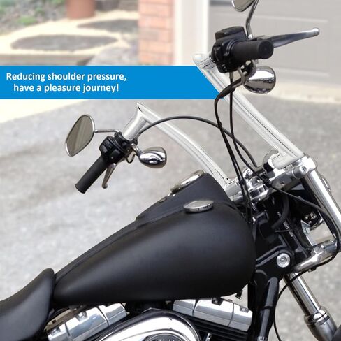 Wsays المقود السلكي مسبقًا مقاس 14 بوصة Ape Bar Horn متوافق مع Harley Sportster 2011-2022 Fit Touring Road King 2015-Later Fit Softail 2011-2024 Fit Dyna 2012-2017، كروم in Kuwait