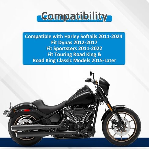 Wsays المقود السلكي مسبقًا مقاس 14 بوصة Ape Bar Horn متوافق مع Harley Sportster 2011-2022 Fit Touring Road King 2015-Later Fit Softail 2011-2024 Fit Dyna 2012-2017، كروم in Kuwait