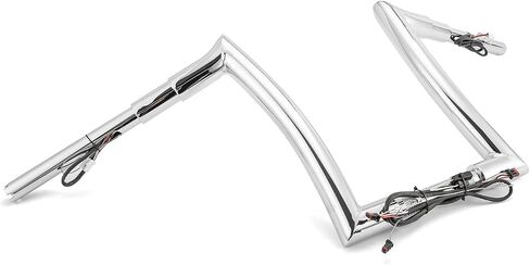 Wsays المقود السلكي مسبقًا مقاس 14 بوصة Ape Bar Horn متوافق مع Harley Sportster 2011-2022 Fit Touring Road King 2015-Later Fit Softail 2011-2024 Fit Dyna 2012-2017، كروم in Kuwait