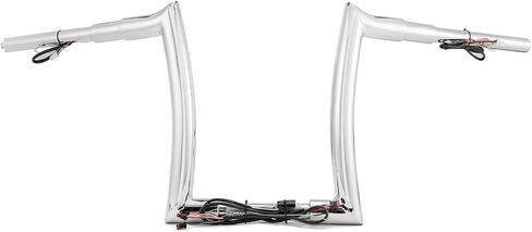 Wsays المقود السلكي مسبقًا مقاس 14 بوصة Ape Bar Horn متوافق مع Harley Sportster 2011-2022 Fit Touring Road King 2015-Later Fit Softail 2011-2024 Fit Dyna 2012-2017، كروم in Kuwait