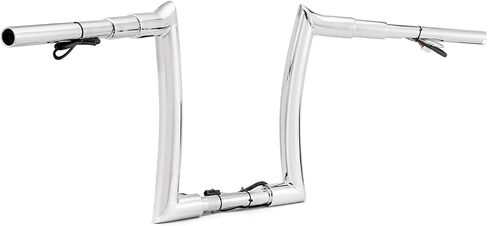 Wsays المقود السلكي مسبقًا مقاس 14 بوصة Ape Bar Horn متوافق مع Harley Sportster 2011-2022 Fit Touring Road King 2015-Later Fit Softail 2011-2024 Fit Dyna 2012-2017، كروم in Kuwait
