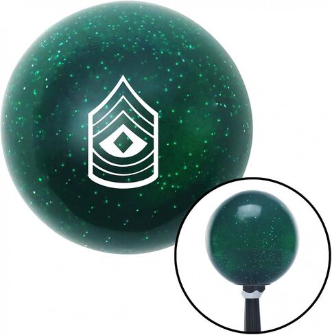 American Shifter 60252 Green Metal Flake Shift Knob with 16mm x 1.5 Insert (White 08 First Sergeant) in Saudi Arabia