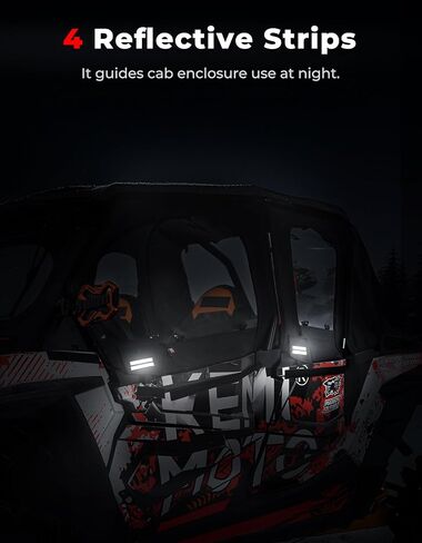 KEMIMOTO Cab Enclosure Upper Doors With Steel Door Frame Compatible with 2019-2023 Polaris RZR XP4 1000, All-in-One Door Design Strong YKK Zipper Waterproof and Tear-Resistant, Replace 2884332 in Saudi Arabia