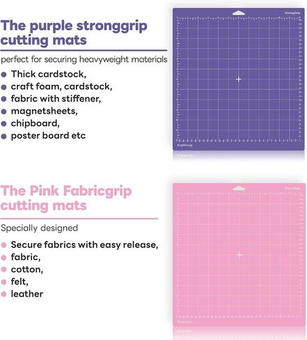 Cutting Mat for Cricut,12x12 inch 4 Pack Variety Cutting Mats (LightGrip,StandardGrip,StrongGrip,FabricGrip) Replacement Accessories for Cricut Maker 3/Maker/Explore 3/Air 2/Air/One in Saudi Arabia
