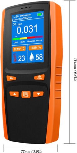 WALFRONT Gas Detector Intelligent O3 Detector Analyzer Handheld Tester Meter Air Detector 2.8 Inch LCD 320 x 240 Pixels in Saudi Arabia