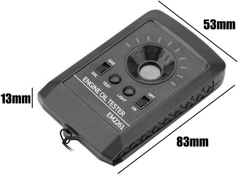 Eujgoov High Accuracy Digital Oil Quality Detector, Gas Fluid Analyzer for Engine with Calibration Function, Oil Safety Inspection, and Easy Carry Design (Black) in Saudi Arabia