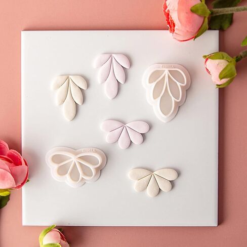 Floral Clay Earrings 3 Styles Aestheticism Petal for Jewelry Making Small Models Petal Clay in Saudi Arabia
