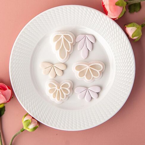 Floral Clay Earrings 3 Styles Aestheticism Petal for Jewelry Making Small Models Petal Clay in Saudi Arabia