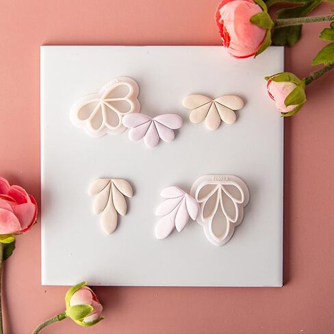 Floral Clay Earrings 3 Styles Aestheticism Petal for Jewelry Making Small Models Petal Clay in Saudi Arabia