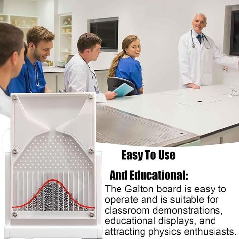 TsoLay 12 * 18cm Galton Board Experiment Model, Desk Galton Board with Bell Curve, Effective Statistical Law Demonstration, Enhance Learning, for Physics Lab Teaching and Random Distribution Learning in Saudi Arabia