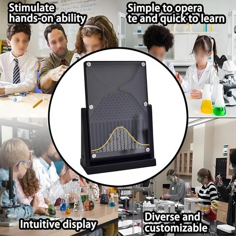 TsoLay 12 * 18cm Galton Board Experiment Model, Desk Galton Board with Bell Curve, Effective Statistical Law Demonstration, Enhance Learning, for Physics Lab Teaching and Random Distribution Learning in Saudi Arabia