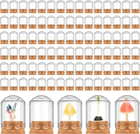 Barydat 50 Pcs 15 ml Cloche Dome Display Glass Jar with Cork 1.18'' x 1.57'' Mini Glass Bottles Mini Terrarium Glass Decoration Case Storage Jar Container for Home Party Wedding Flower DIY Gift in Saudi Arabia