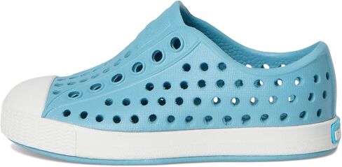 Native Shoes Kids Jefferson (طفل صغير/طفل صغير) - الجزء العلوي والبطانة من مادة EVA - ثقوب للتحكم في درجة الحرارة أخضر روكي/أبيض صدفي 10 طفل صغير M in Saudi Arabia