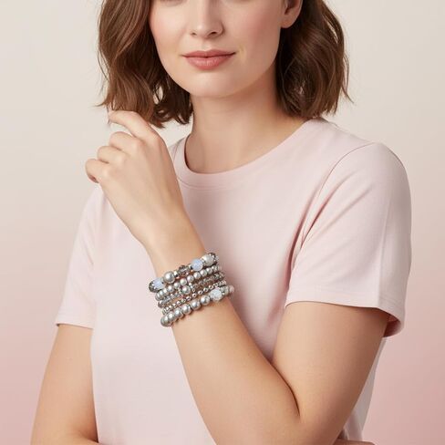 5 قطع سوار مطرز قابل للتكديس أساور مطرزة أنيقة للنساء كريستال حبة بوهو تمتد طبقات الحجر أساور العصرية زي المجوهرات هدية متعدد الطبقات ديسكو الكرة الأوجه سوار in Kuwait