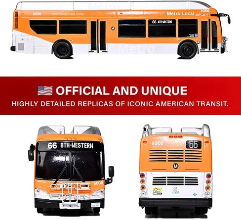النسخ المتماثلة المميزة NFI Xcelsior XN40 Transit Bus: Los Angeles Metro 1:160 (N Scale) Diecast Model Bus in Kuwait