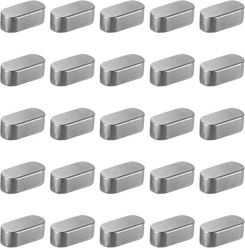 MECCANIXITY 20 قطعة من مفاتيح الريش ذات الأطراف المستديرة، 60 × 8 × 7 مم من الفولاذ الكربوني عمود محرك متوازي مفاتيح متنوعة من Keyway Stock لصناعة السحابات الميكانيكية in Kuwait