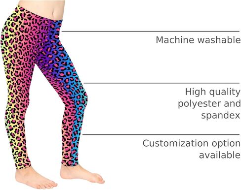 Xpyiqun الفتيات طماق اليوغا الرياضية السراويل الضيقة السراويل Activewear 4-13T in Kuwait